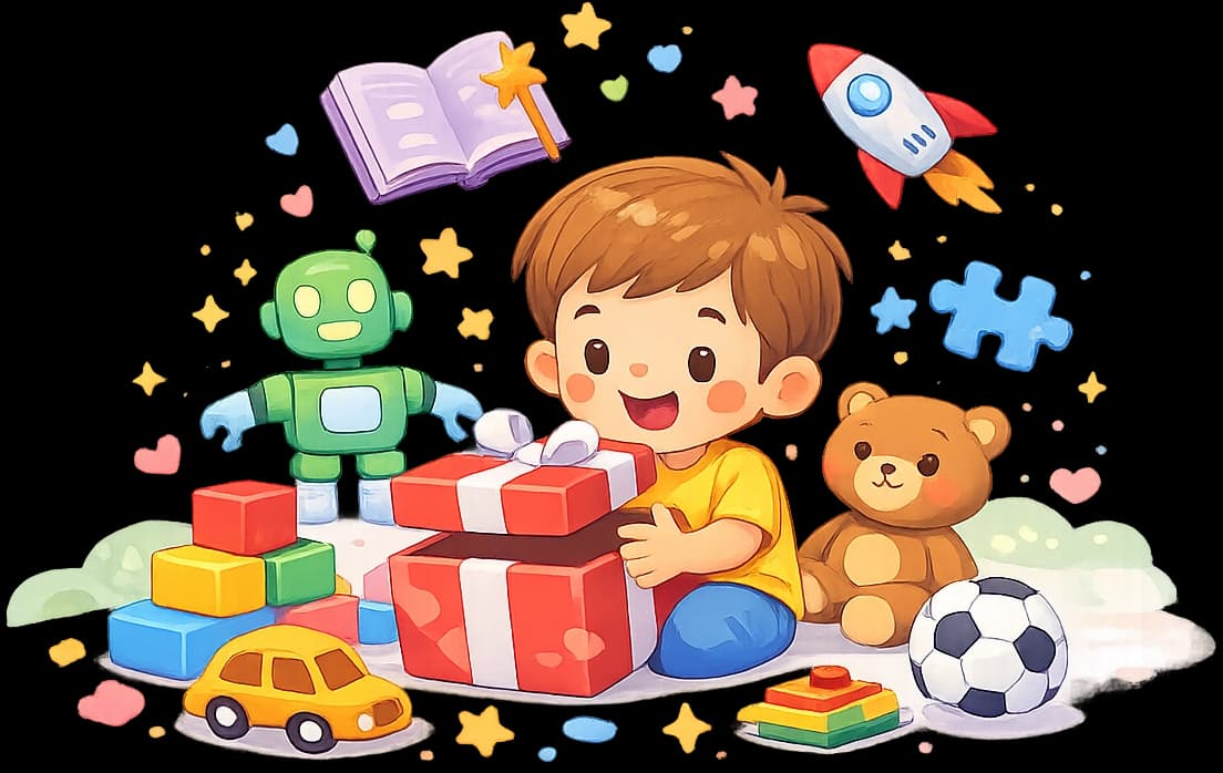 Ilustracja prezentu — prosty quiz dopasuje idealny podarunek